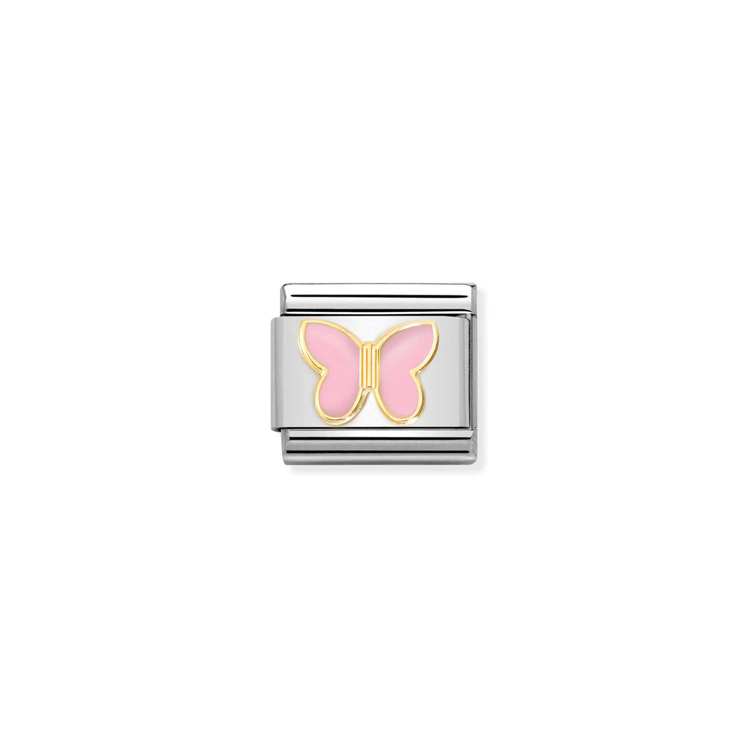 Nomination - Pink & Gold Butterfly Charm