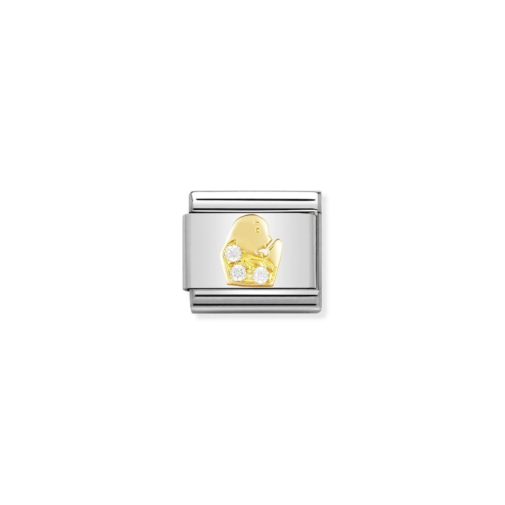Nomination - Yellow Gold Cubic Zirconia Virgo Charm