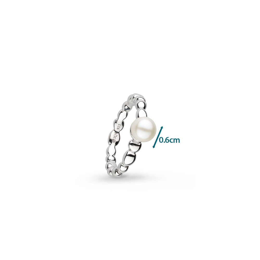Kit Heath - Coast Pebble Pearl Ring - Silver
