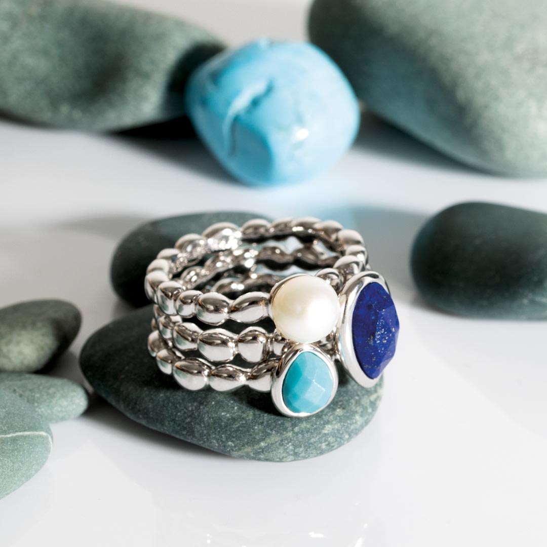 Kit Heath - Coast Pebble Pearl Ring - Silver