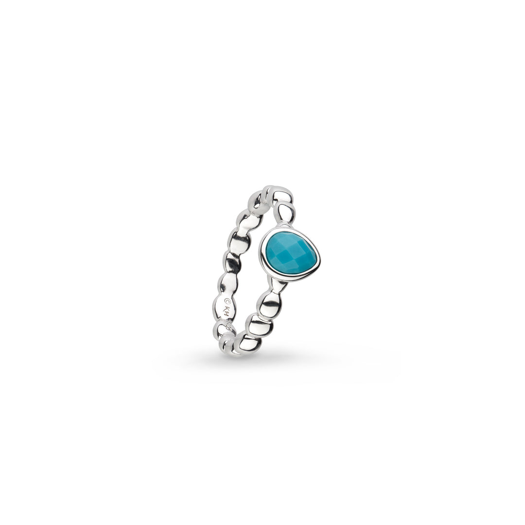 Kit Heath - Coast Pebble Azure Magnesite Gemstone Ring - Silver