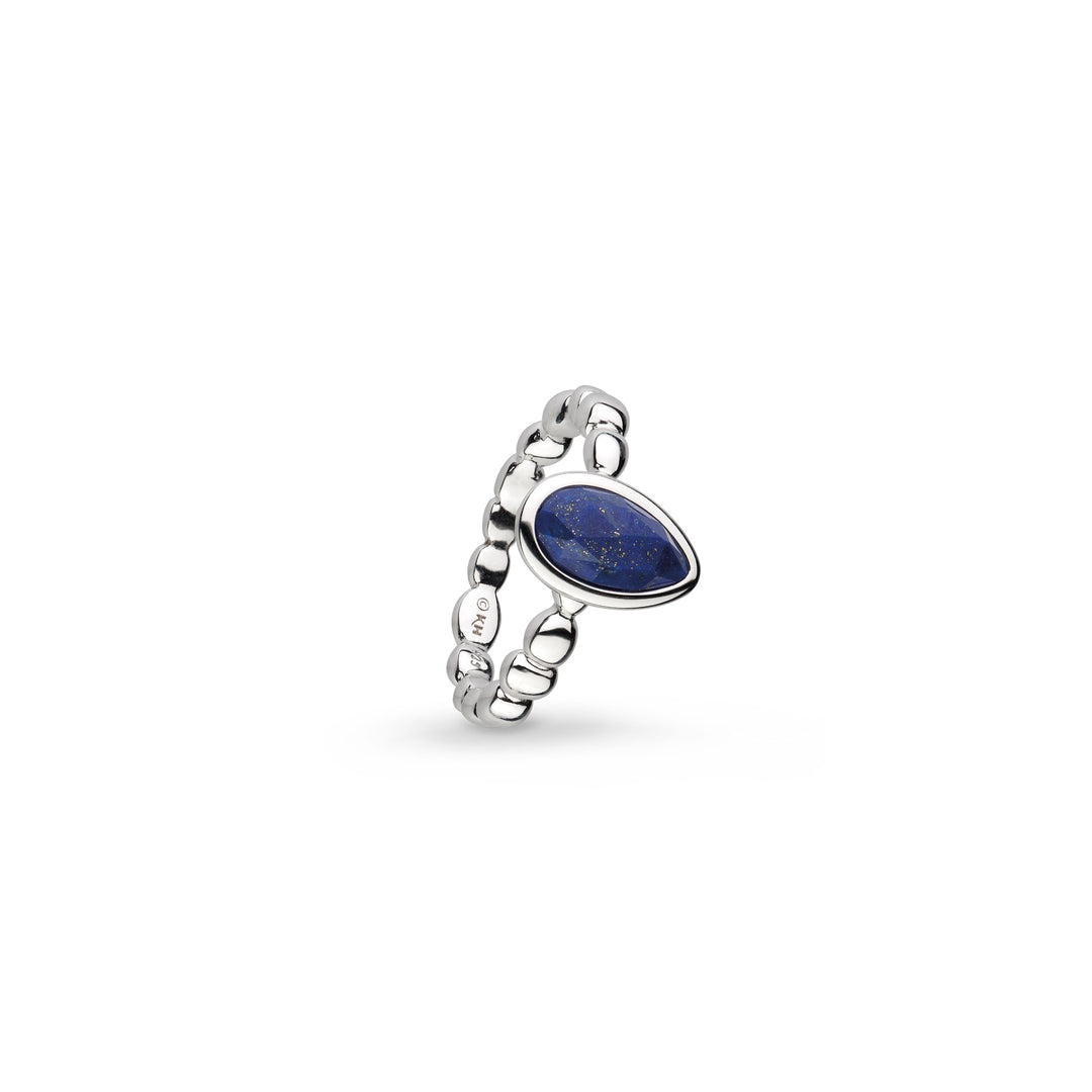 Kit Heath - Coast Pebble Azure Grande Lapis Lazuli Gemstone Ring - Silver