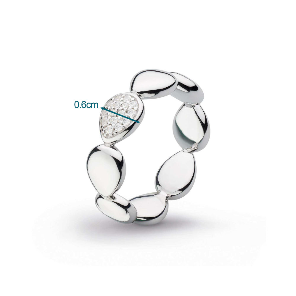 Kit Heath - Coast Pebble Glisten Pavé Ring - Silver