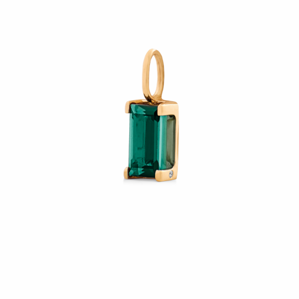 Ro Copenhagen - Nord Green Tourmaline Pendant - 18ct Yellow Gold