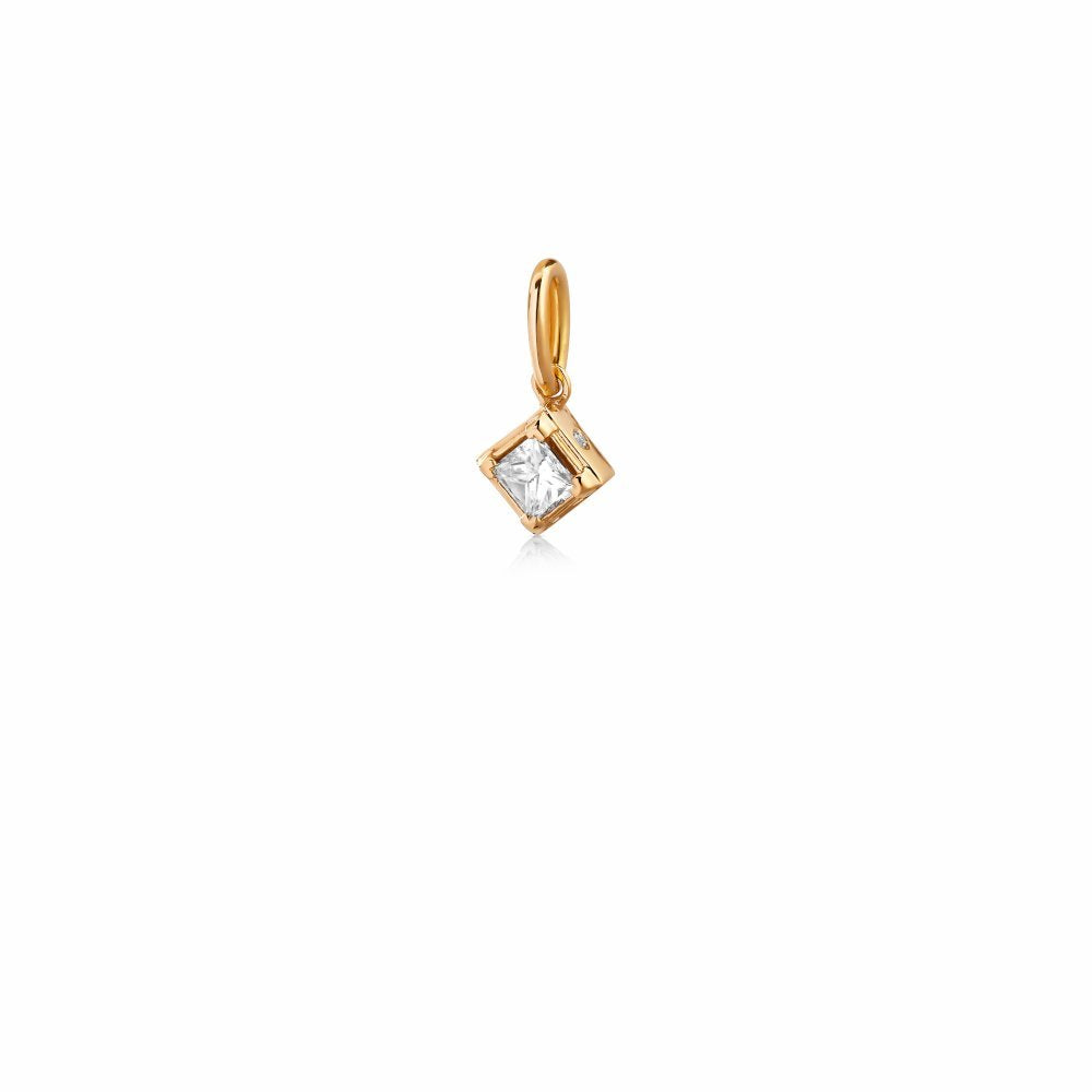 Ro Copenhagen - Raw Classic Diamond Pendant - 18kt Yellow Gold