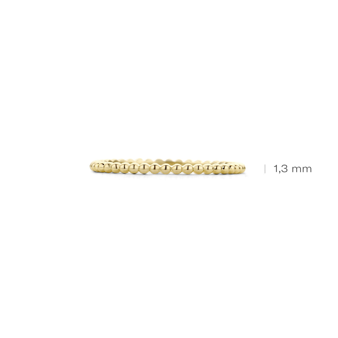 Blush - 1.4mm Beaded Ring - 14kt Yellow Gold