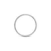 Blush - 1.4mm Rope Ring - 14kt White Gold