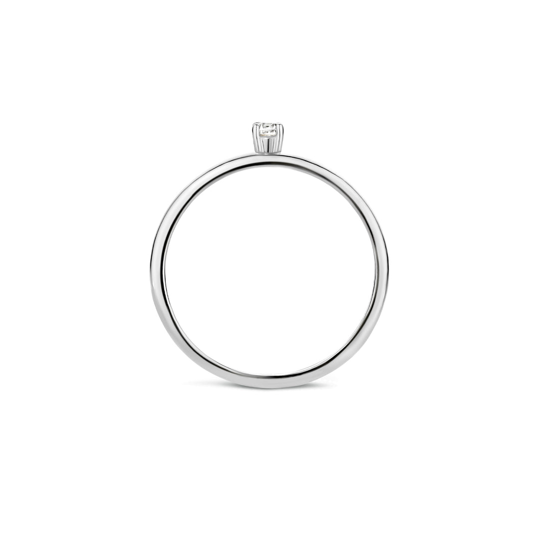 Blush - 2.6mm Solitaire CZ Ring - 14kt White Gold