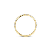 Blush - 1.3mm Wide Half CZ Ring - 14kt Yellow Gold