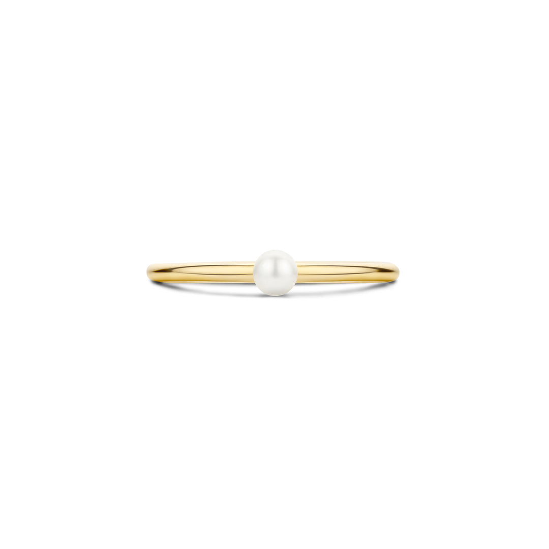 Blush - 1.4mm Single Pearl Ring - 14kt Yellow Gold