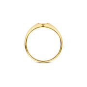 Blush - 1.4mm Mother of Pearl Signet Ring - 14kt Yellow Gold