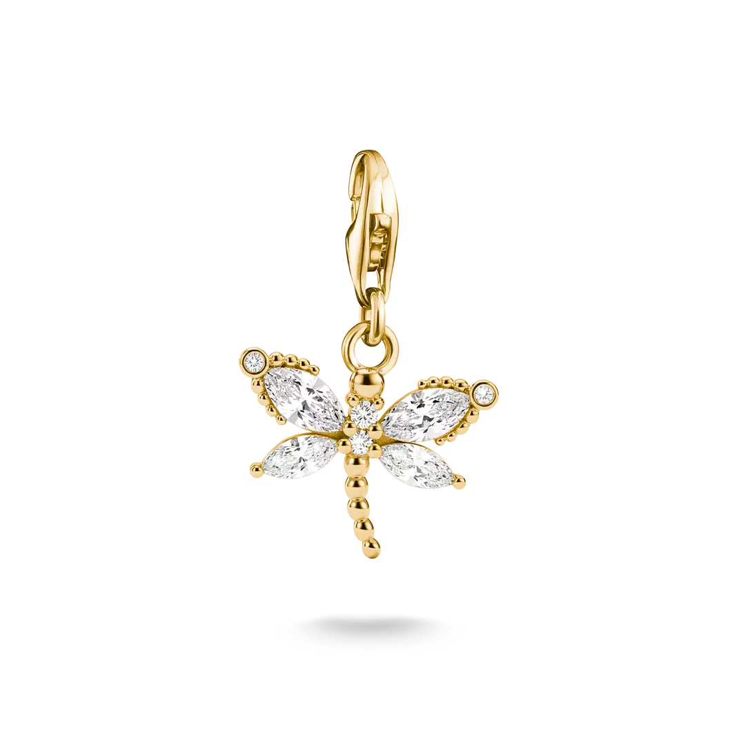 Thomas Sabo - Charm Club Dragonfly With White Zirconia - Gold