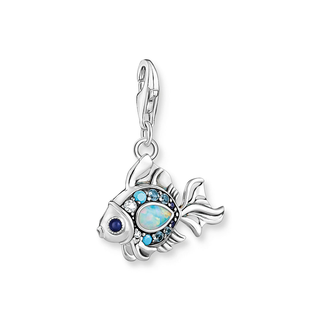 Thomas Sabo - Blue Fish Pendant Charm - Silver