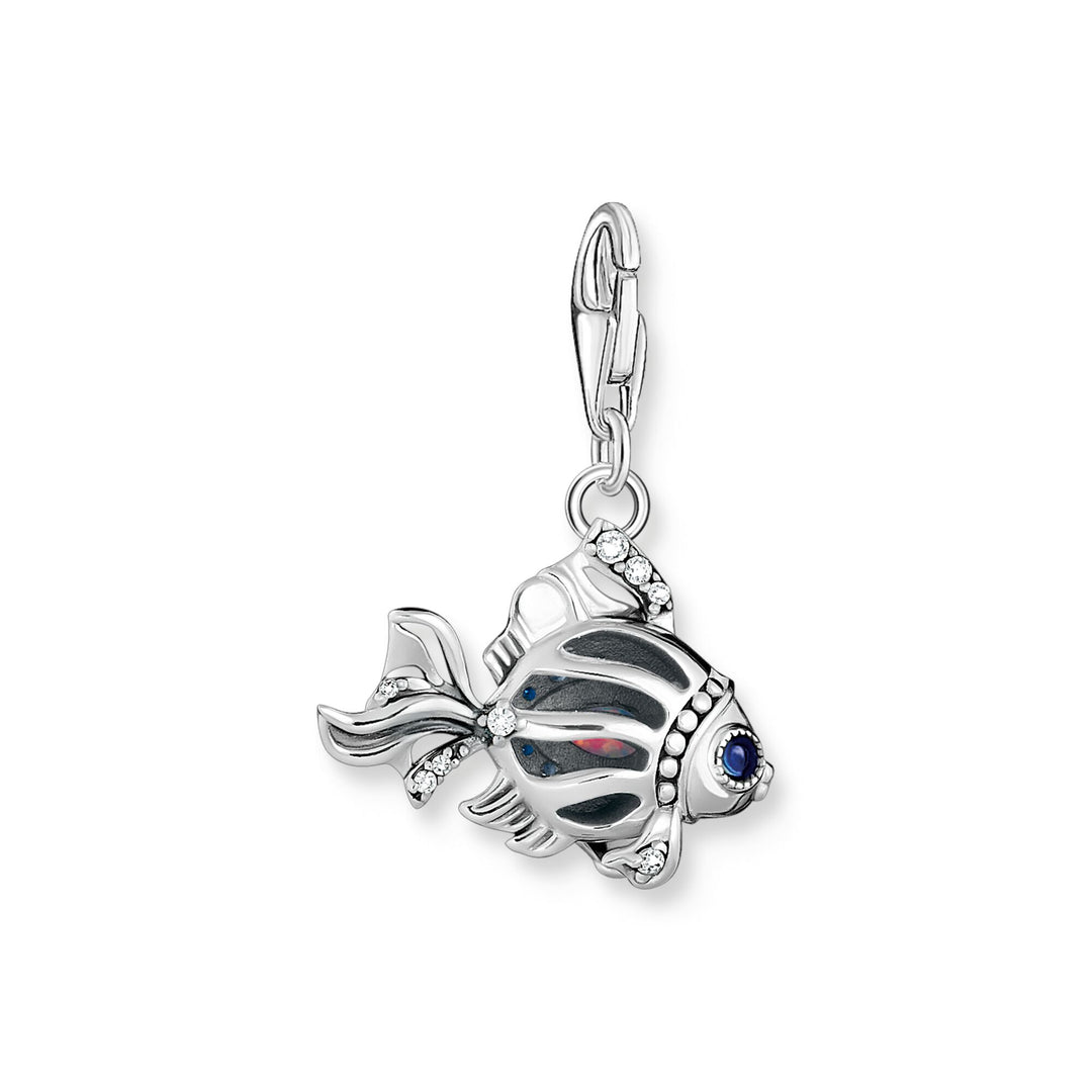 Thomas Sabo - Blue Fish Pendant Charm - Silver