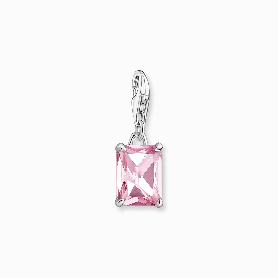 Thomas Sabo - Pink Stone Octagon Charm - Silver