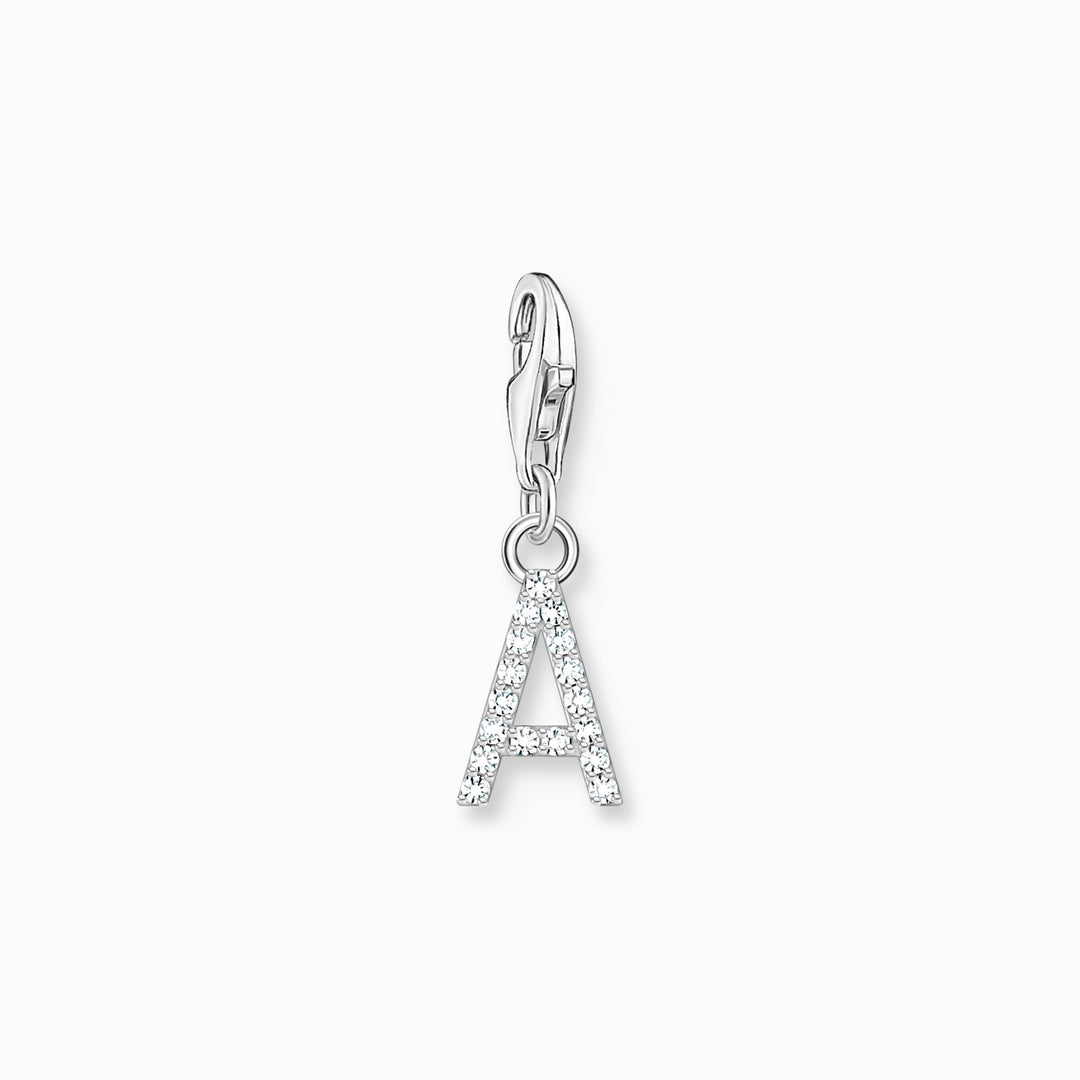 Thomas Sabo - Letter A with CZ Stones Charm - Silver