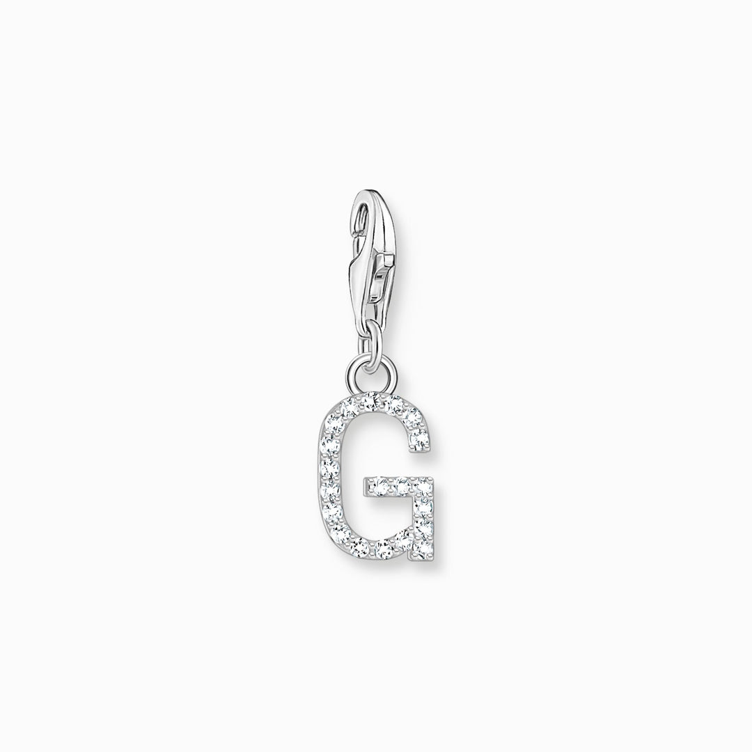 Thomas Sabo - Letter G with CZ Stones Charm - Silver