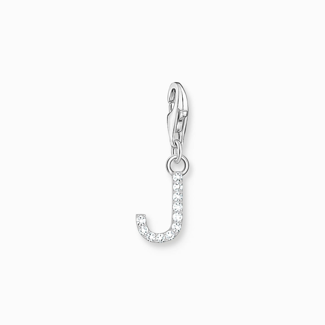 Thomas Sabo - Letter J with CZ Stones Charm - Silver