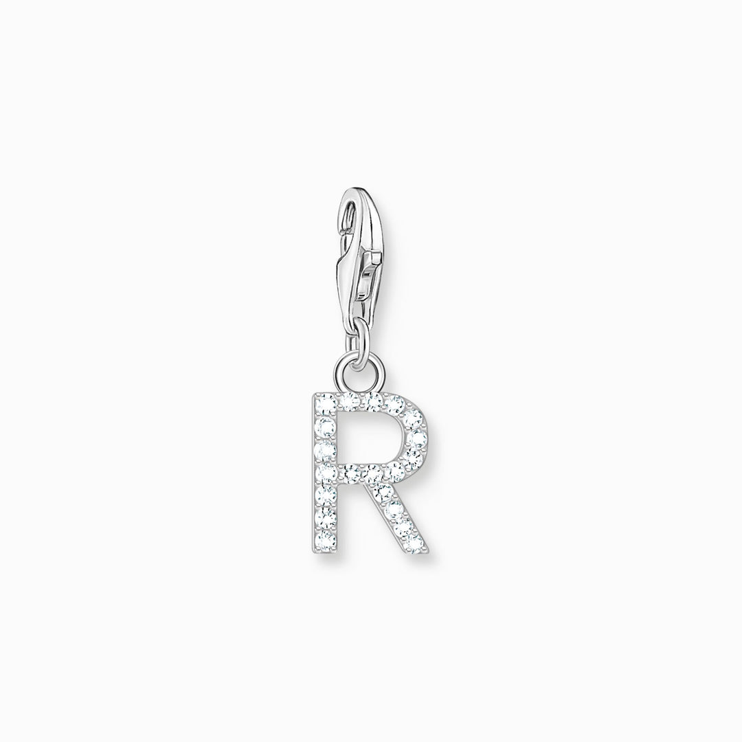 Thomas Sabo - Letter R with CZ Stones Charm - Silver