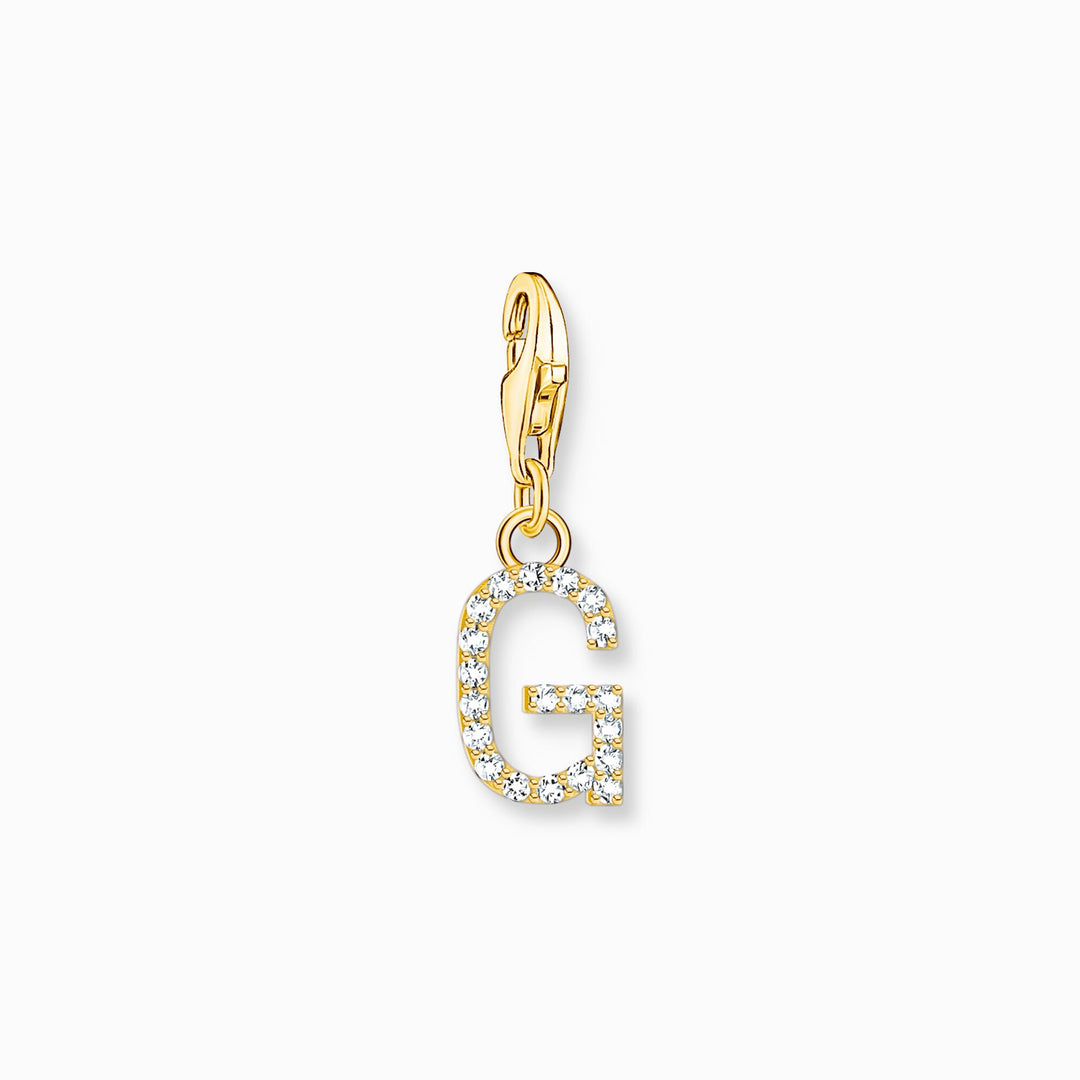 Thomas Sabo - Letter G with CZ Stones Charm - Gold