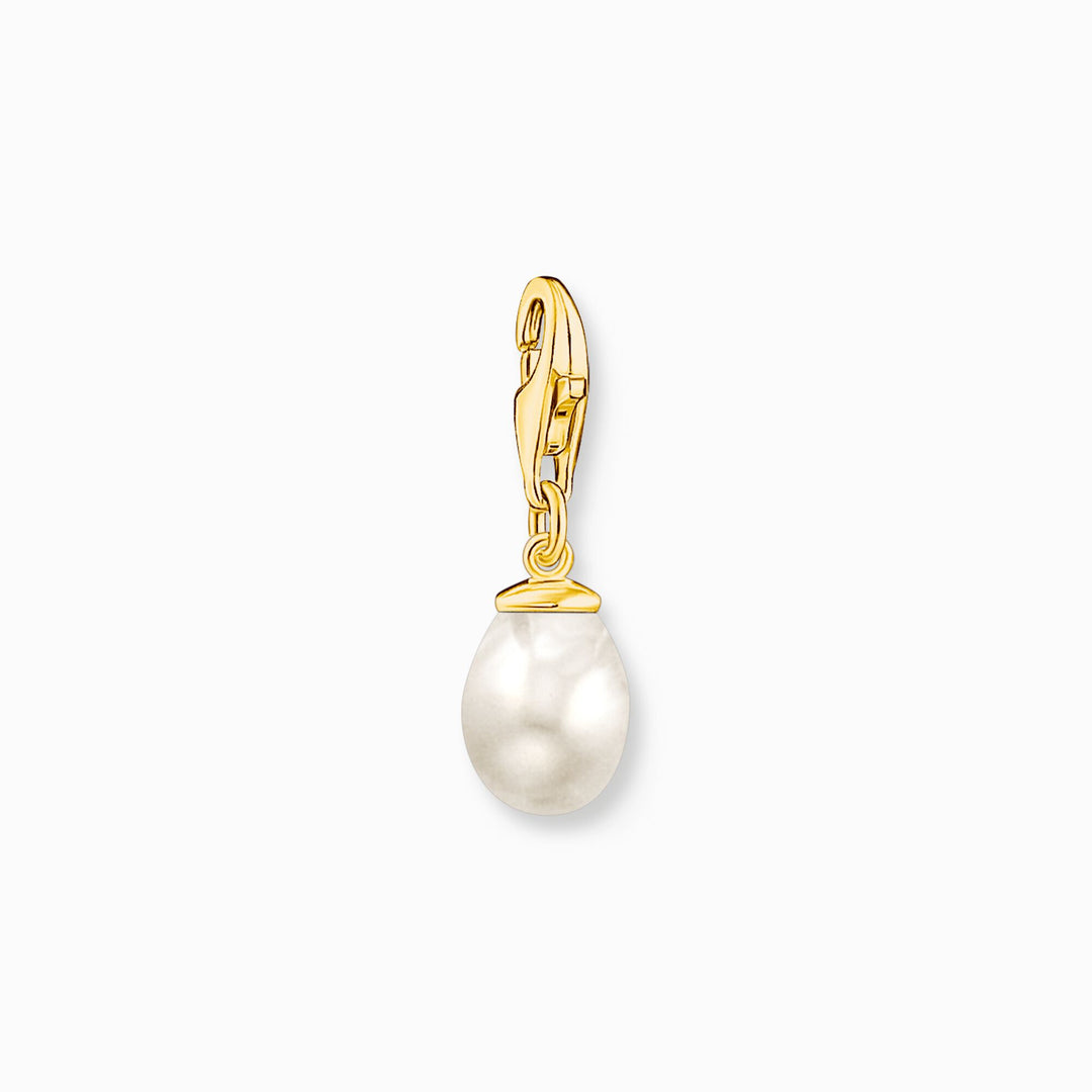 Thomas Sabo - White Pearl Charm - Gold