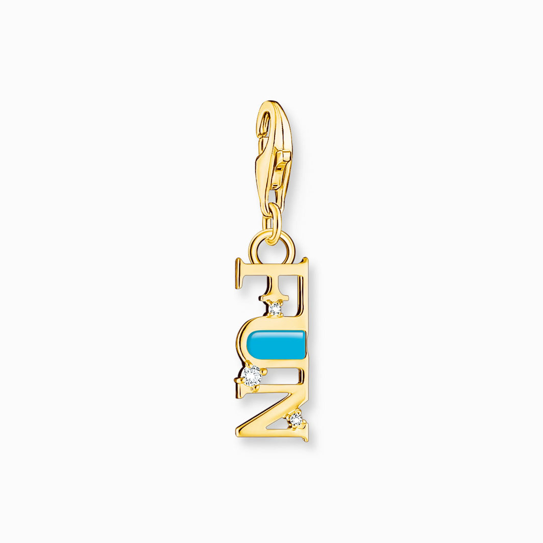 Thomas Sabo - White Stone Fun Charm - Gold