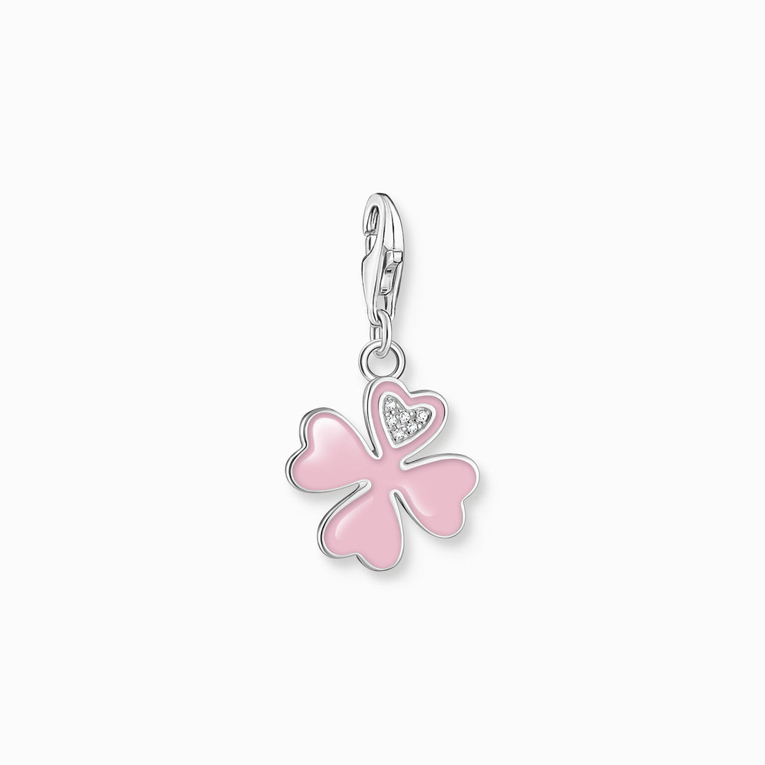 Thomas Sabo - Pink Cloverleaf Charm - Silver