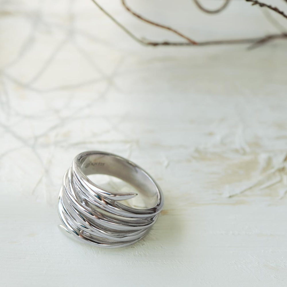 Kit Heath - Entwine Helix Wrap Grande Ring - Silver