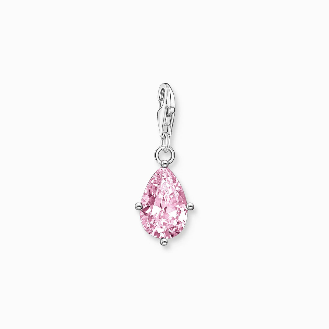 Thomas Sabo - Pink CZ Drop Charm - Silver