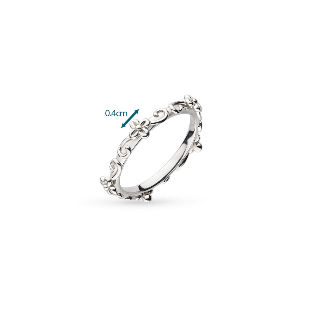 Kit Heath - Blossom Flyte Honey Flower Ring - Silver