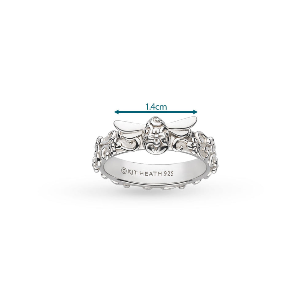 Kit Heath - Blossom Flyte Honey Bee Ring - Silver