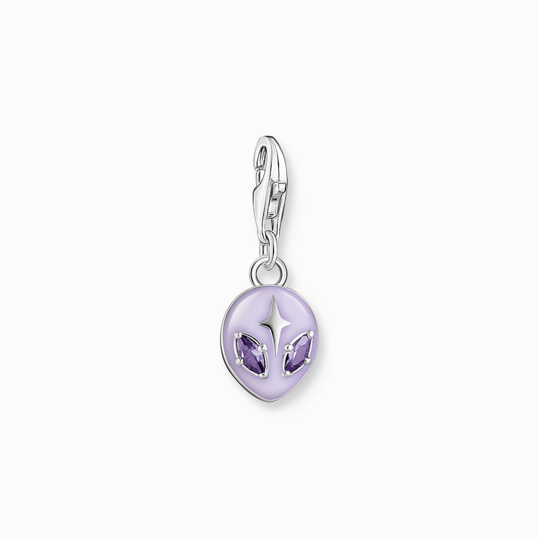 Thomas Sabo - Amethyst Colour Alien Charm - Silver