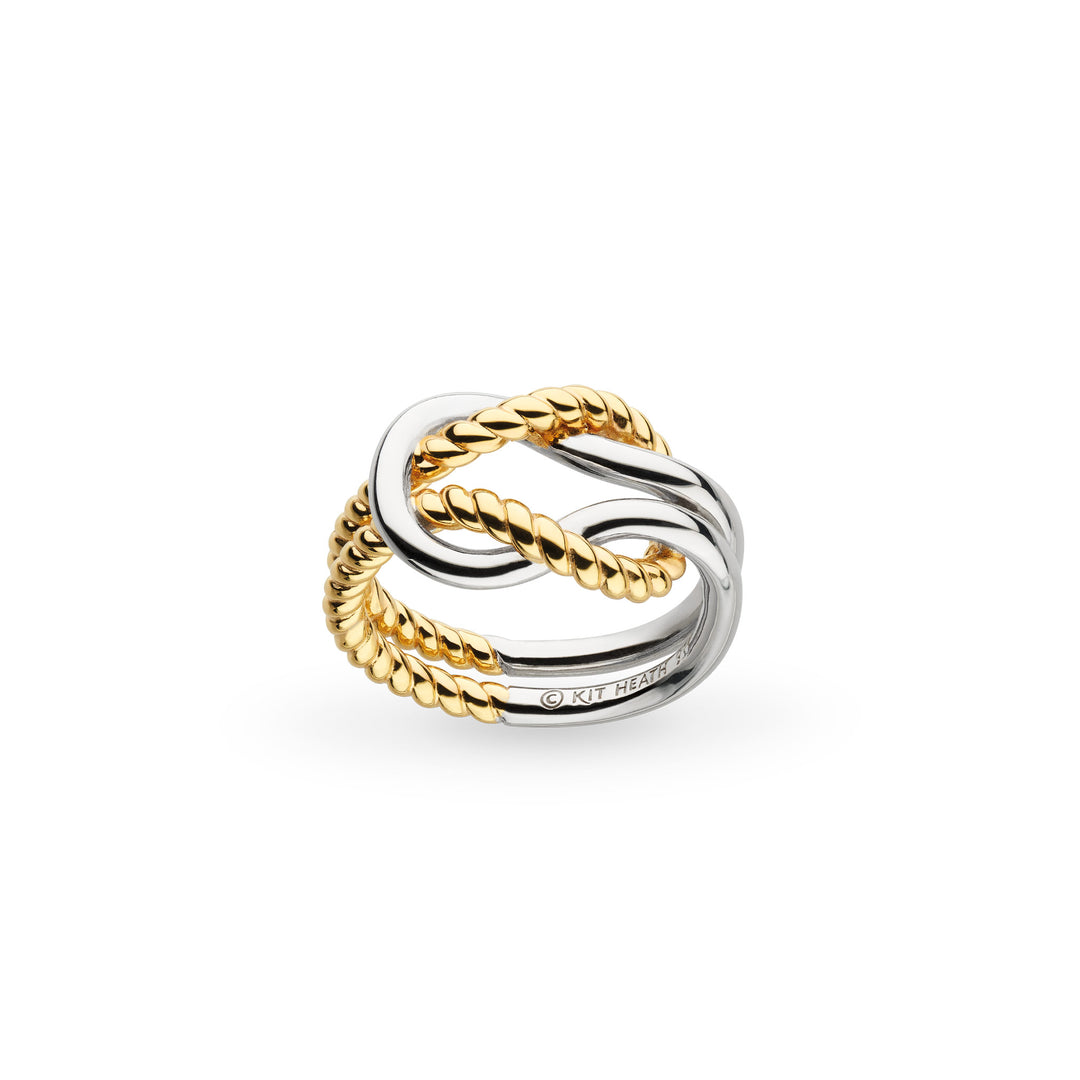 Kit Heath - Marina Rope Knot Golden Ring - Silver