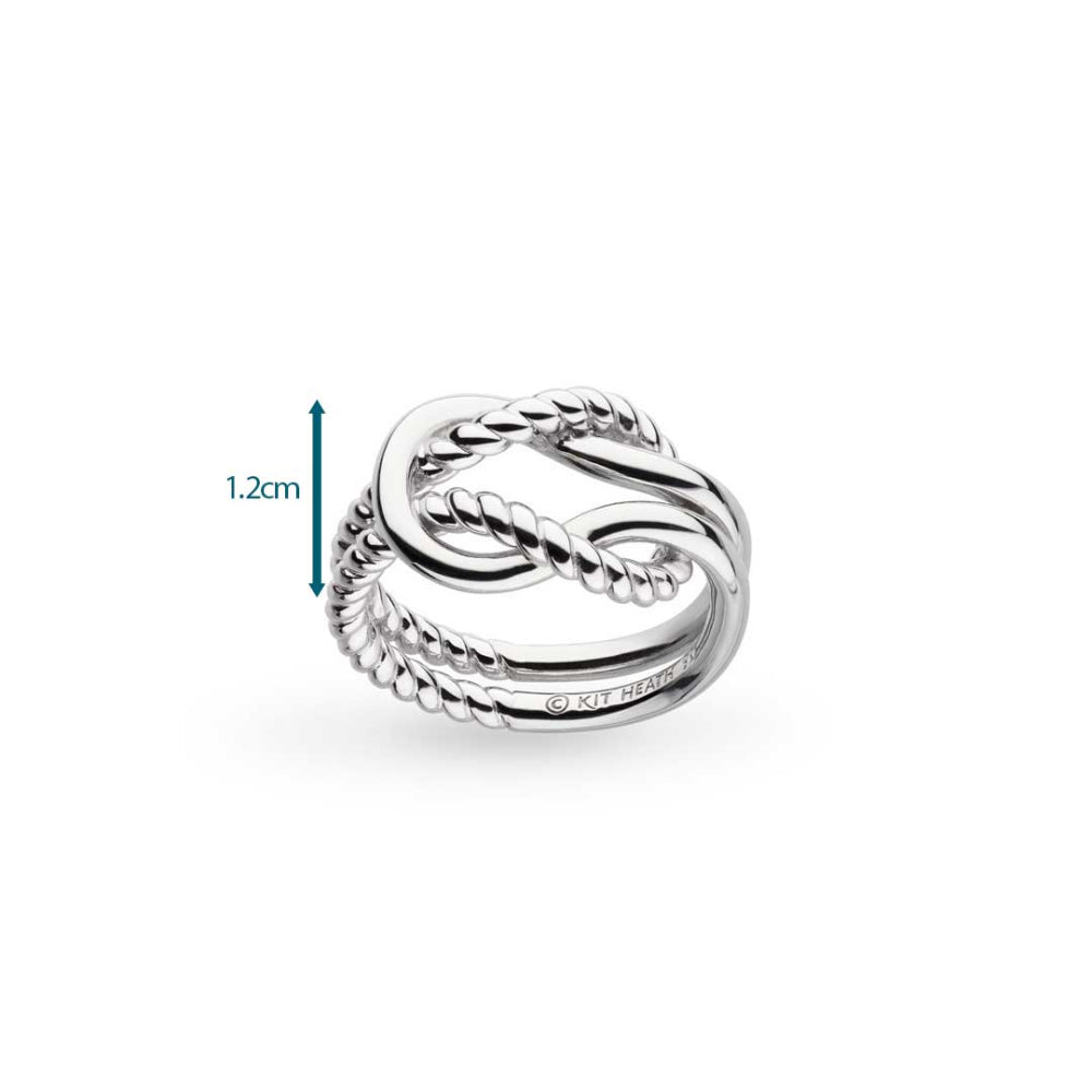 Kit Heath - Marina Rope Knot Ring - Silver