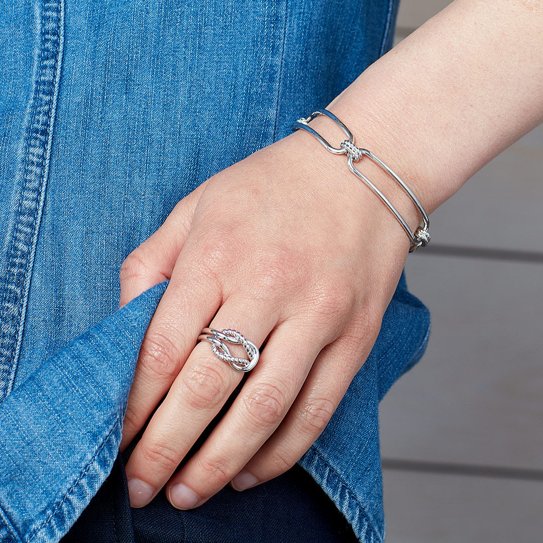 Kit Heath - Marina Rope Knot Ring - Silver