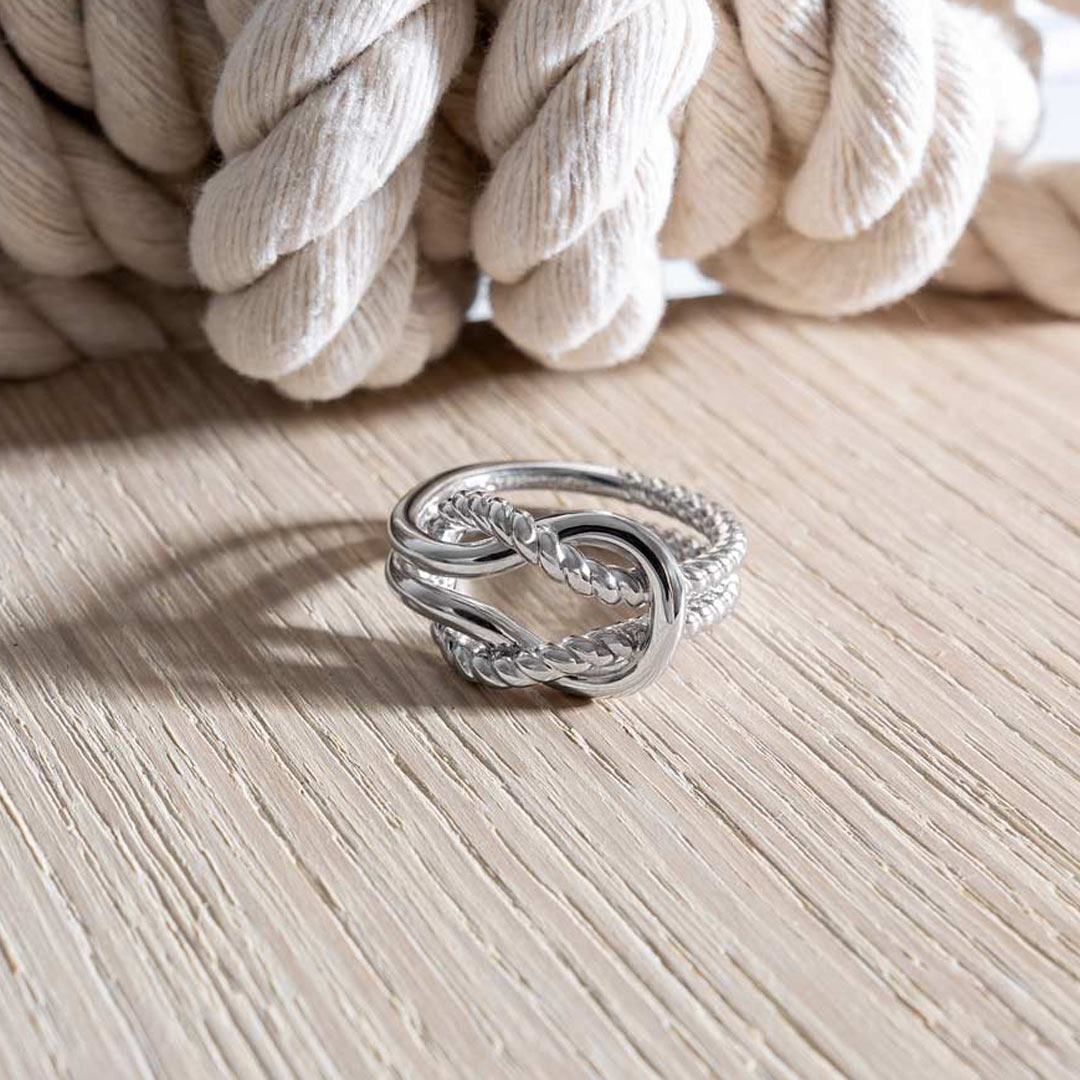 Kit Heath - Marina Rope Knot Ring - Silver