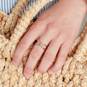 Kit Heath - Marina Rope Bar Link Golden Ring - Silver