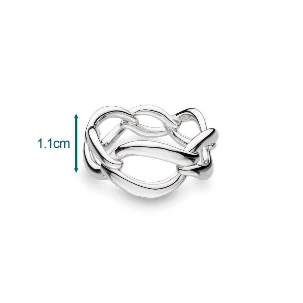 Kit Heath - Entwine Twine Link Ring - Silver