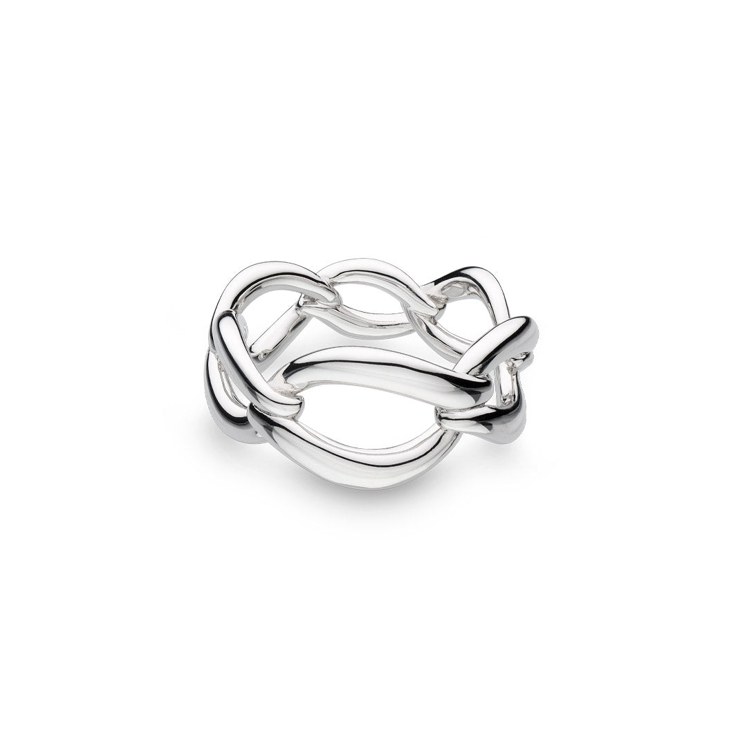 Kit Heath - Entwine Twine Link Ring - Silver