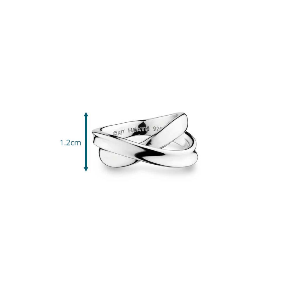 Kit Heath - Serenity Grande Crossover Ring - Silver