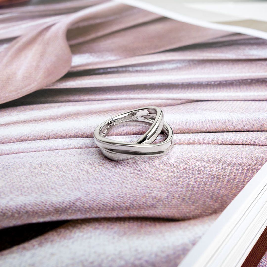 Kit Heath - Serenity Grande Crossover Ring - Silver