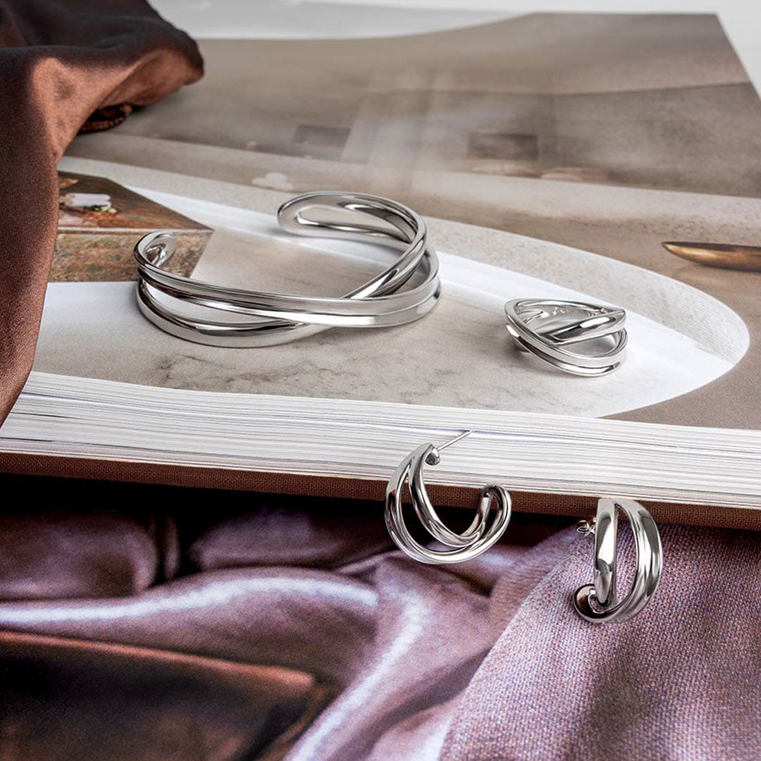 Kit Heath - Serenity Grande Crossover Ring - Silver