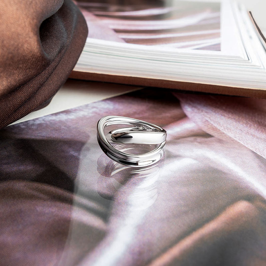 Kit Heath - Serenity Grande Crossover Ring - Silver