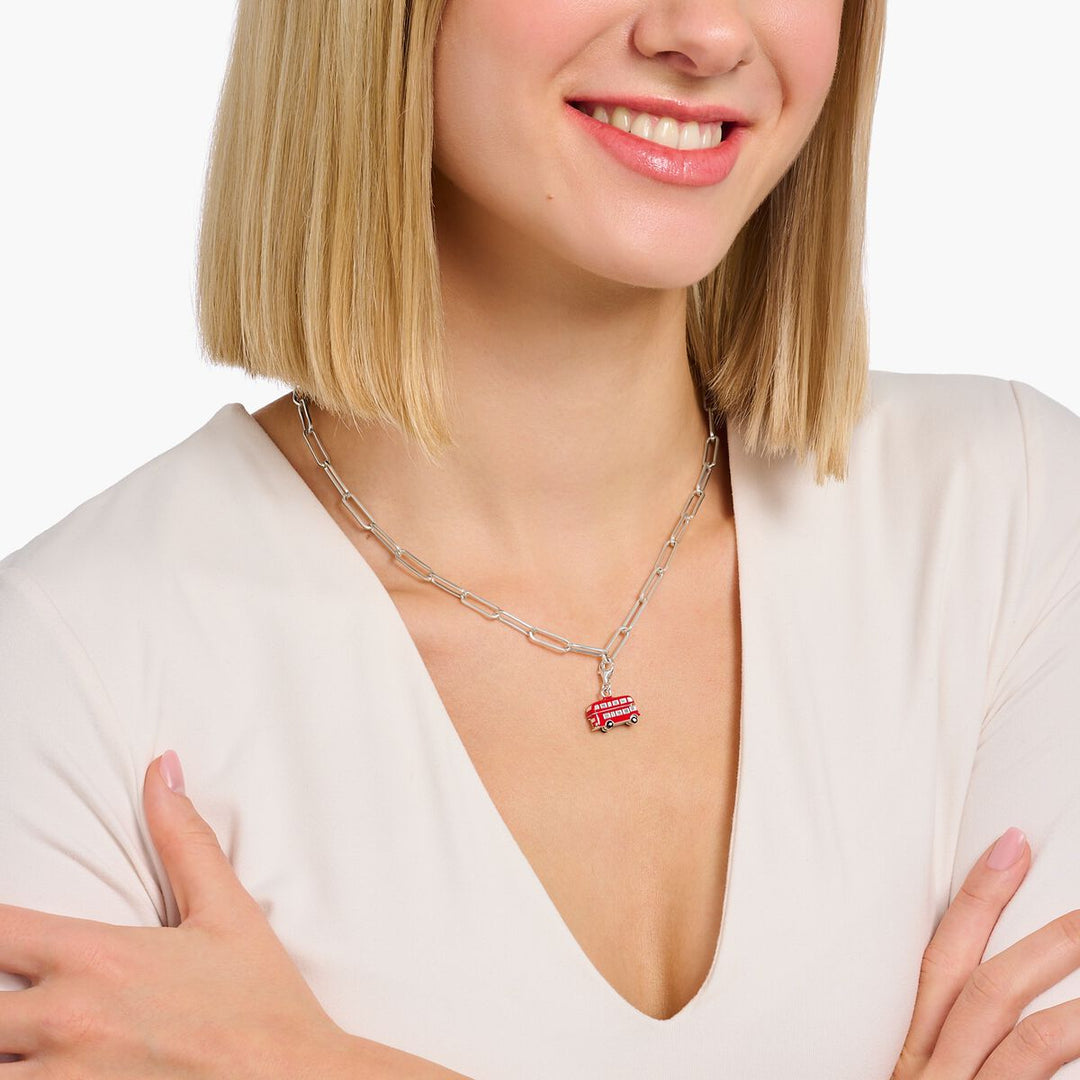Thomas Sabo - Red London Bus Charm - Silver