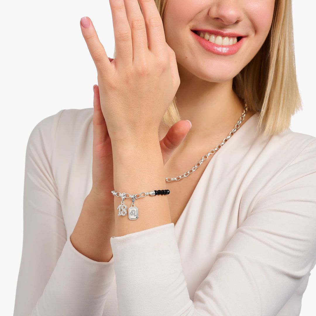 Thomas Sabo - Number 18 CZ Charm - Silver