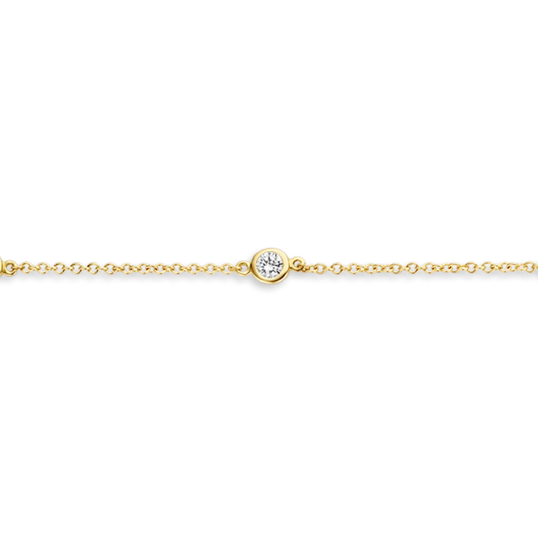 Blush - 19cm Multi Bezel Set Bracelet - 14kt Yellow Gold