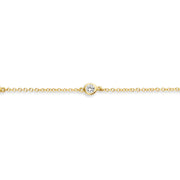 Blush - 19cm Multi Bezel Set Bracelet - 14kt Yellow Gold