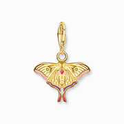 Thomas Sabo - Colourful Moth Pendant Charm - Gold