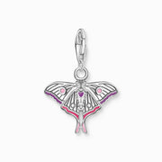 Thomas Sabo - Colourful Moth Pendant Charm - Silver