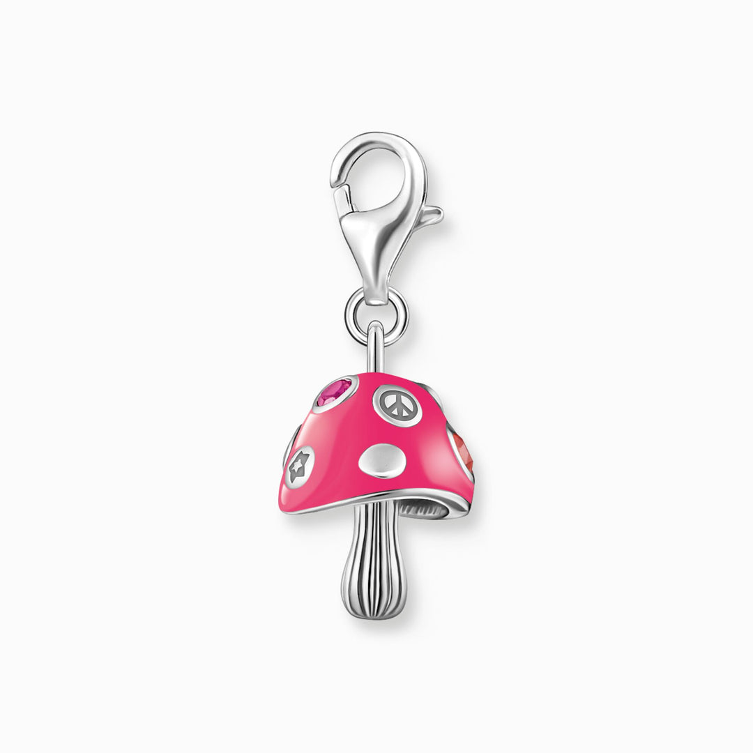 Thomas Sabo - Colourful Fly Agaric Pendant Charm - Silver
